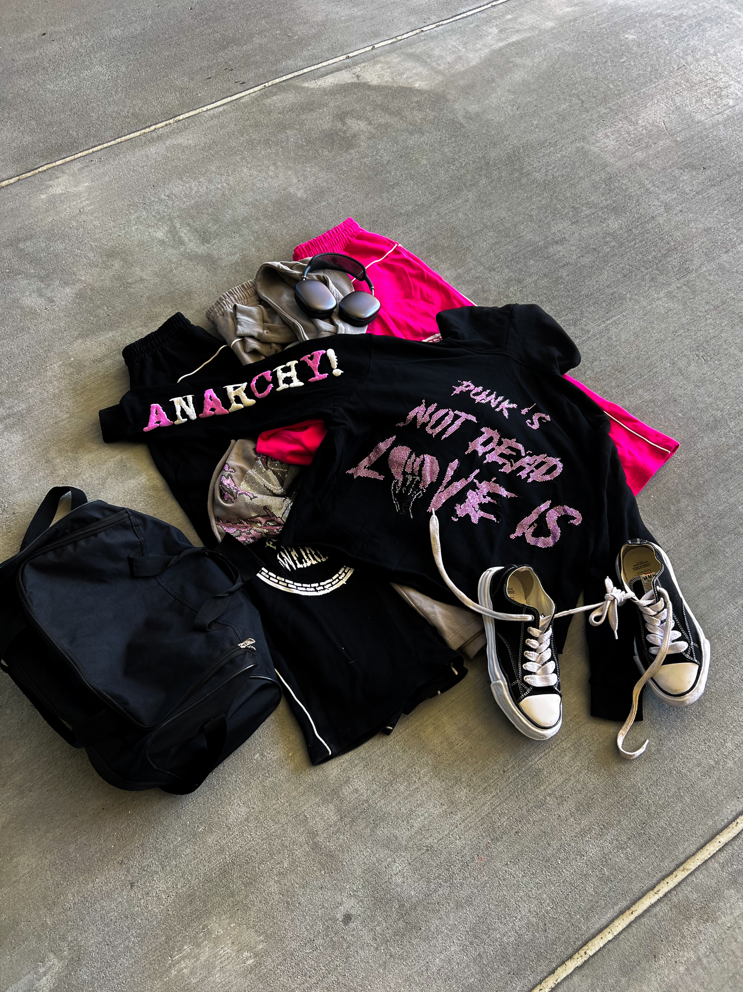 BLACK PUNK GIRLS HOODIE