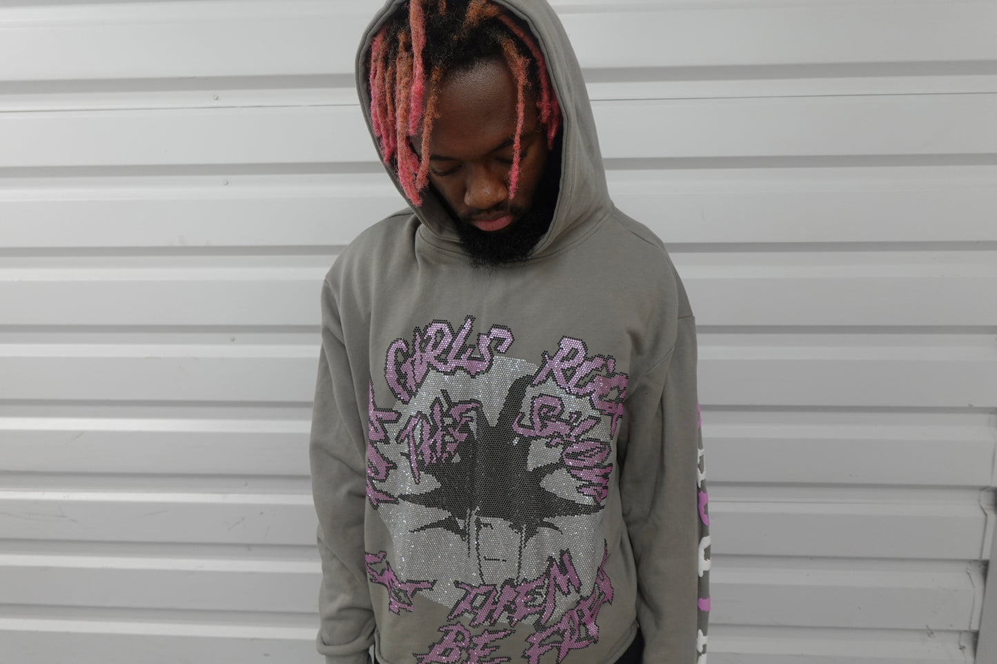 GREY PUNK GIRLS HOODIE